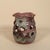 Vintage Sculptural Studio Pottery Pierced Ceramic Vessel Candle Holder With Organic Drip Glaze For Sale - Image 4 of 18