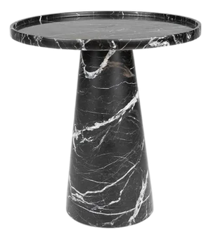 Black Marble Cone Side Table from Kiwano Concept
