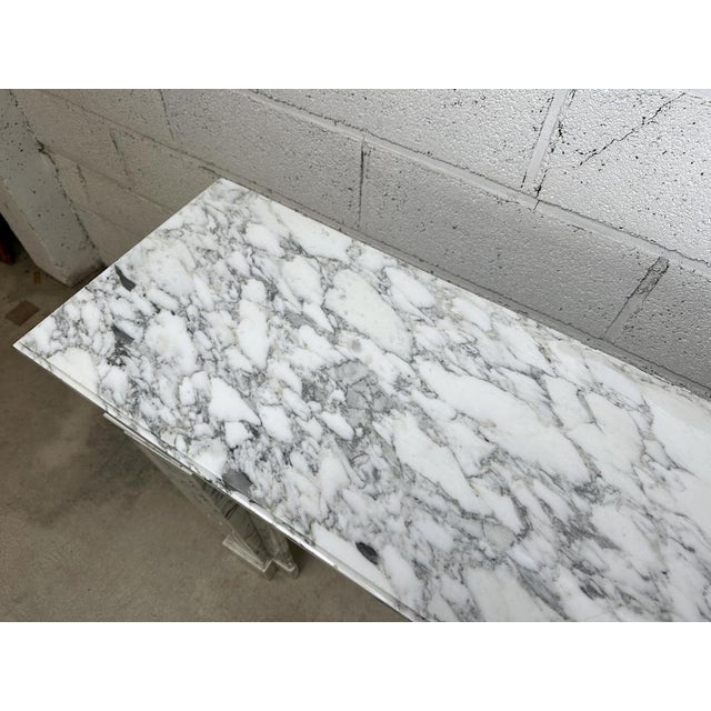 Stone Louis XVI White Marble Chimney, 1890s For Sale - Image 7 of 17