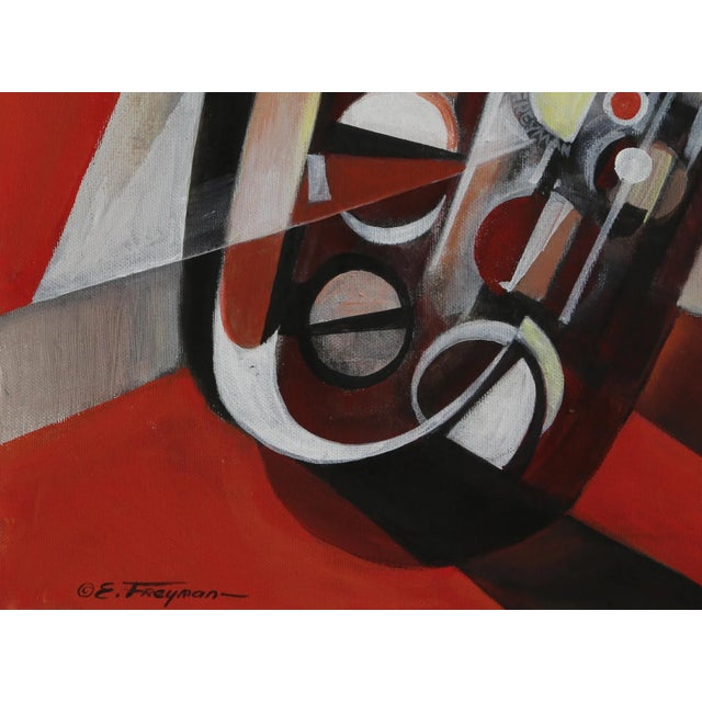 Erik Freyman Russian (1932–2018) Trio in Red Date: circa 1990 Acrylic on canvas, signed lower left Size: 24 x 30 in....