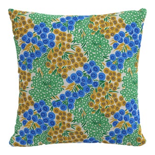 20" Decorative Pillow in Blue Citrine Loiret For Sale