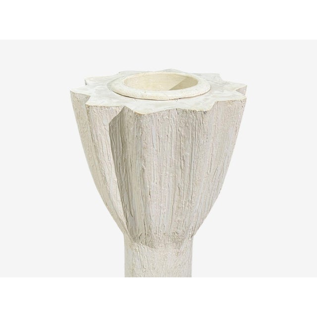 Late 20th Century Jean-Michel Frank Style, Monumental Torchiere Lamps, Plaster, 20th C. For Sale - Image 5 of 11