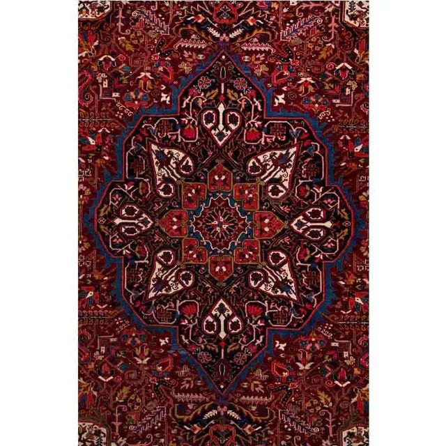 Old Persian Heriz Area Rug 11’7″ X 15’2″ For Sale - Image 10 of 12