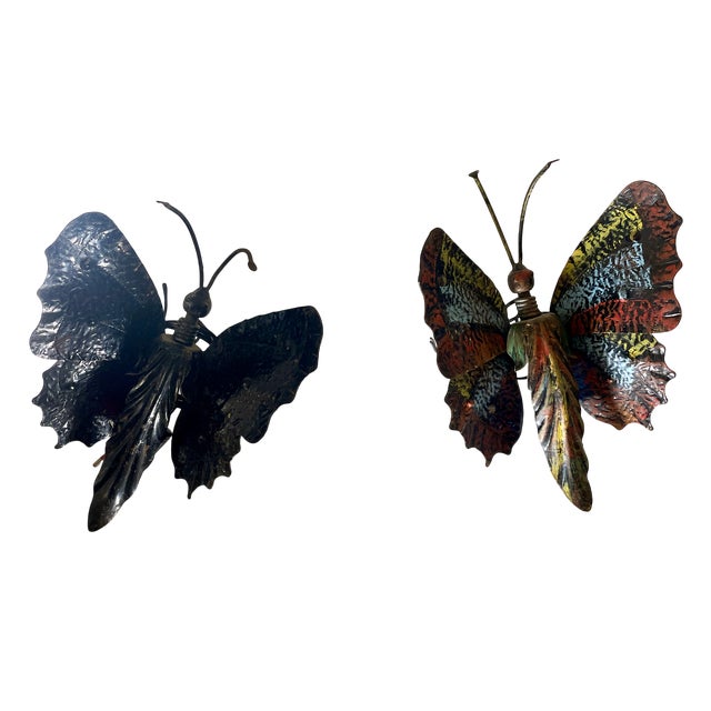 Black Modernist Butterfly Wall Sconces, 1890s, Set of 2 For Sale - Image 8 of 8