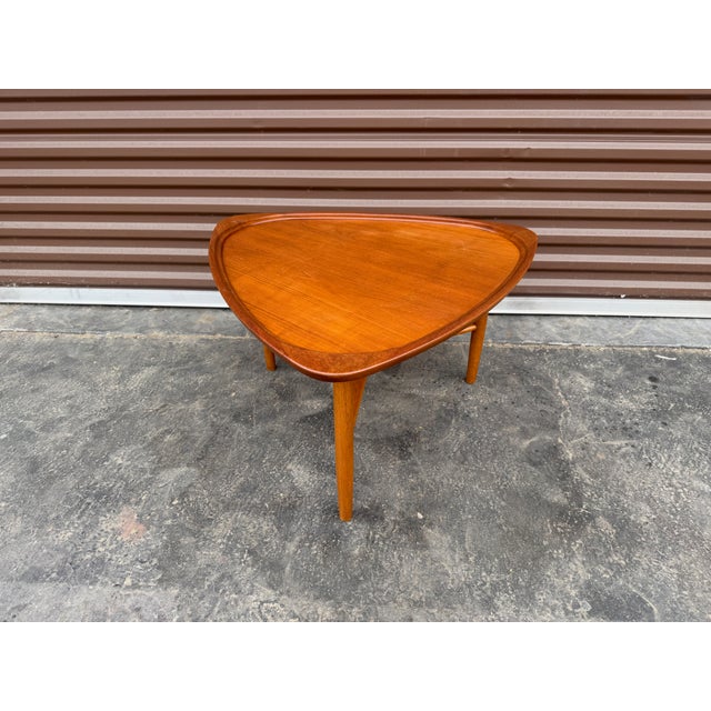 Mid-Century Modern Vintage Danish Modern Teak Guitar Pick Table by Kurt Ostervig for Jason Ringsted For Sale - Image 3 of 5