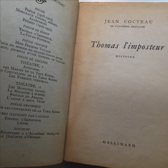 Thomas l'Imposteur Jean Cocteau 1923 Book For Sale - Image 5 of 7