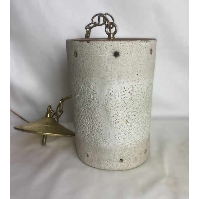 Pair of Late 20th Century Artisan Ceramic Pendant Lights For Sale - Image 11 of 12