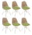 Fiberglas Sidechairs with Eiffelbase by Charles & Ray Eames for Herman Miller, 1970s, Set of 6 For Sale