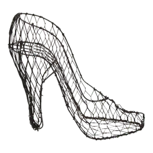 Vintage Wire Mesh High Heel Form Catchall