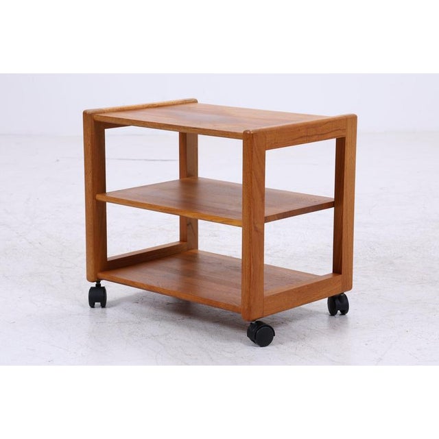Vintage Serving Trolley in Teak For Sale - Image 11 of 12