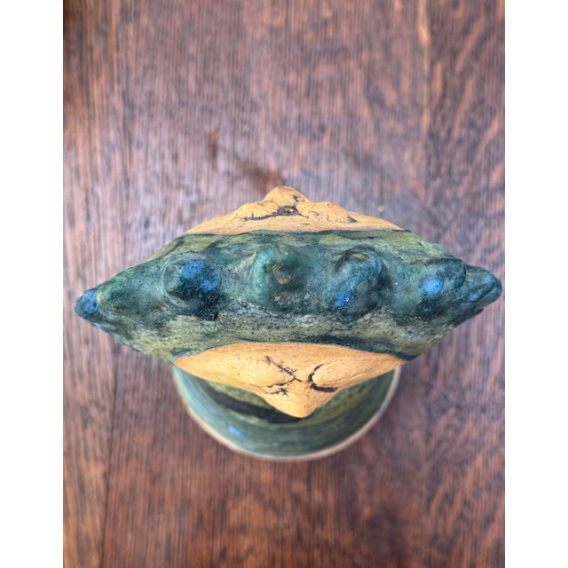 Blue Stan Bitters “Sun Person” Studio Ceramic Sculpture, California, C. 1960s–70s For Sale - Image 8 of 11