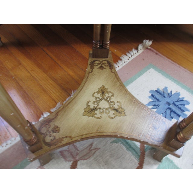 Wood 1980s Vintage Bombay Company French Design Accent Table Painted W/ Drawer For Sale - Image 7 of 12