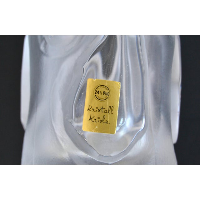 1960s Mid-Century Modern Tree Bark Crystal Vase by Kristall Krisla Italy For Sale - Image 11 of 12