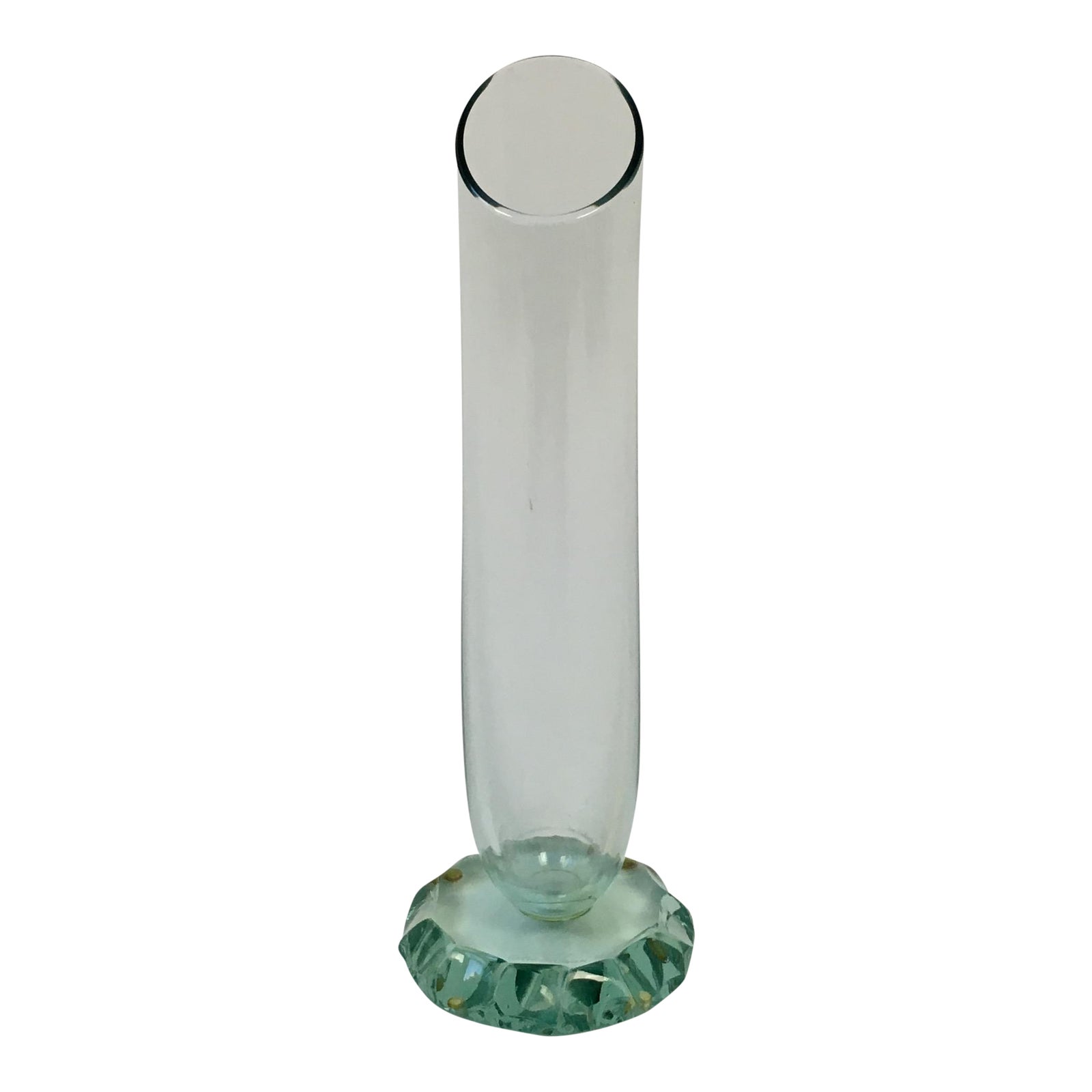 Signed Modernist Cylindrical Glass Vase Chairish