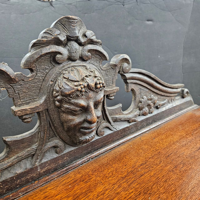 Late 19th Century Late 19th Century Carved Oak Antique Victorian Hall Table For Sale - Image 5 of 18