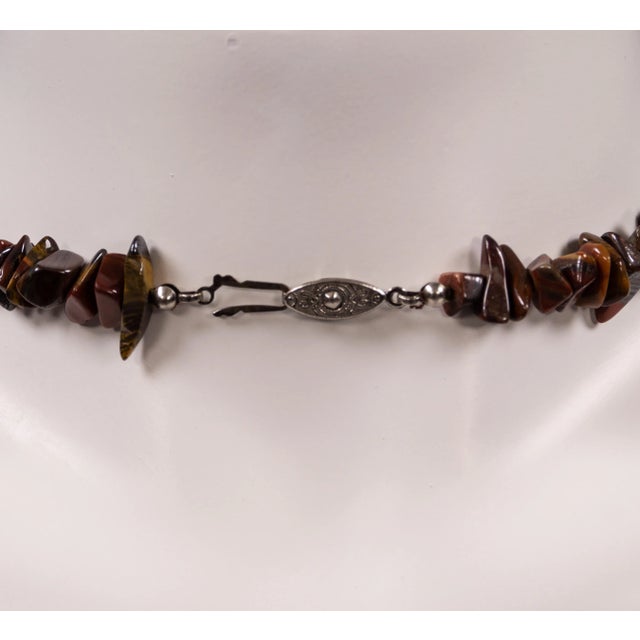 Vintage Gemstone Tiger Eye Necklace, 1960s For Sale - Image 6 of 12