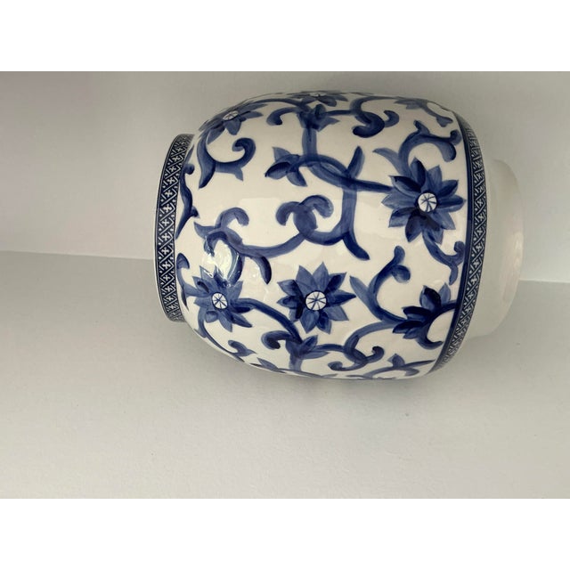 Ralph Lauren 1980s Ralph Lauren Blue & White Vase For Sale - Image 4 of 7