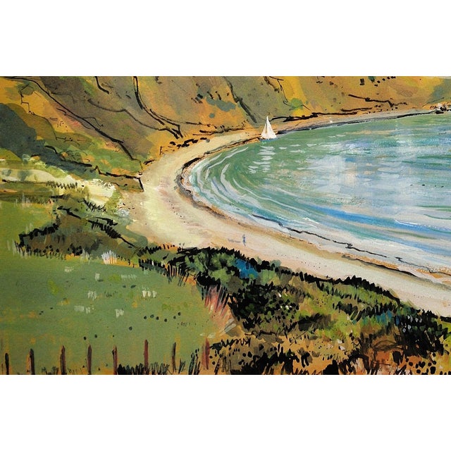 Blue Lionel Horsnell, Ringstead Bay and White Nothe, Dorset, Weymouth & Portland, 1960s, Watercolour, Framed For Sale - Image 8 of 18