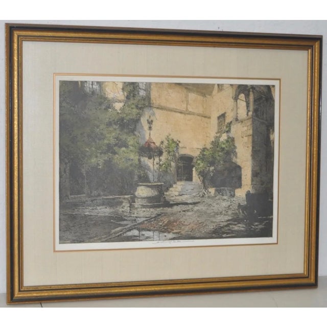 Impressionist Luigi Kasimir "Seebenstein Castle, Austria" Estate Signed Etching With Aquatint For Sale - Image 3 of 12