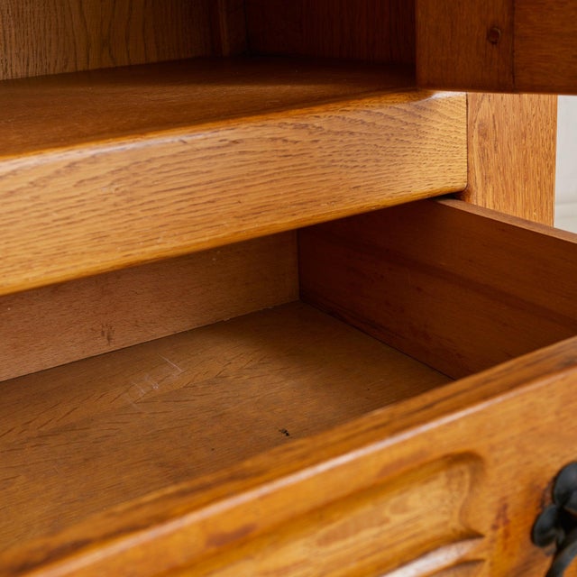 Brown Spanish 2-Door Oak Cabinet with Iron Hardware, 1940s For Sale - Image 8 of 11