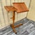 Wood Vintage Mid-Century Modern Danish Adjustable Rolling Tray Table / Cart. Circa 1970s For Sale - Image 7 of 17