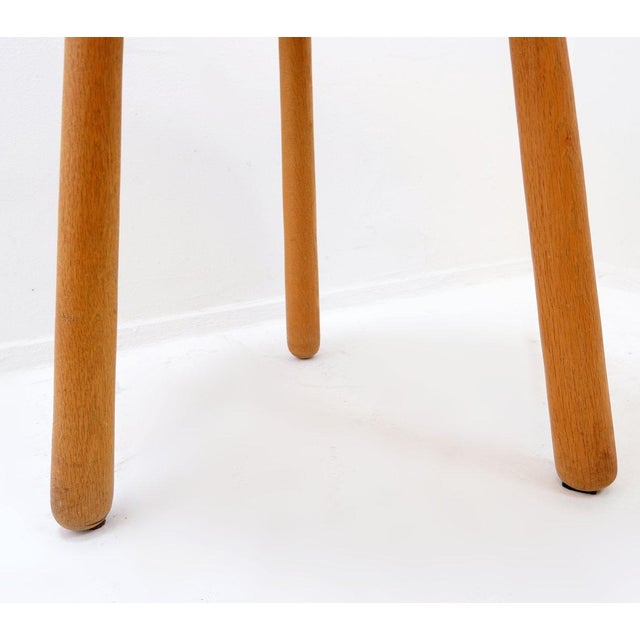 Vintage Wooden Tripod Side Table with Rounded Legs For Sale - Image 4 of 10