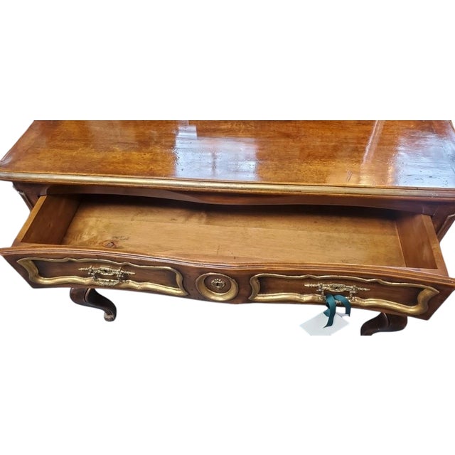 Italian 19c Style Kathleen Spiegelman Italian Gilded Walnut Chest of Drawers Commode For Sale - Image 3 of 3