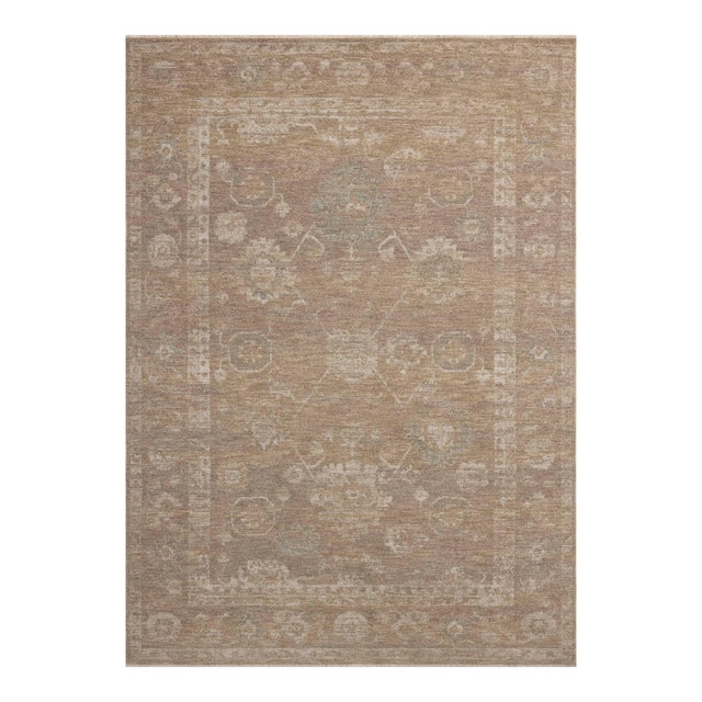 Chris Loves Julia x Loloi Louisa Taupe / Gold 5'-3" x 7'-6" Area Rug For Sale