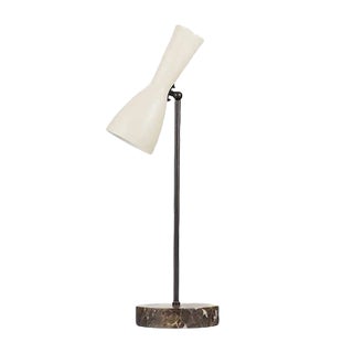 Aluminum White Wormhole Table Lamp by Simone Calcinai for Brass Brothers For Sale