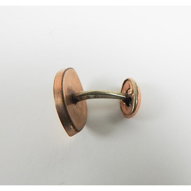 Antique Late 19th Century Gold Fill Engraved Cufflinks For Sale In Seattle - Image 6 of 6