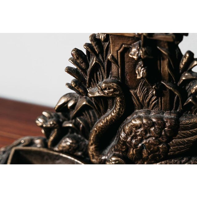 Vintage Art Nouveau Brass Umbrella Stand, France, 1960s For Sale - Image 11 of 14