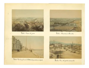 Ancient Views of Kobe, Vintage Albumen Print, 1890s