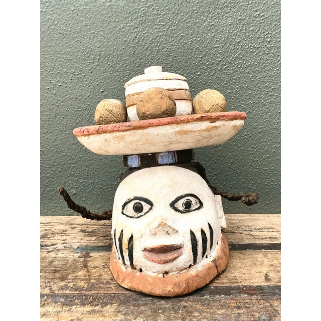 Vintage Hand Carved Bust of Man For Sale - Image 4 of 12