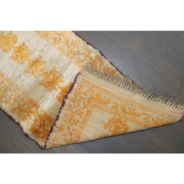 Early 20th Century Zabihi Collection Turkish Angora Oushak Runner - 1'3" x 5'6" For Sale - Image 4 of 7