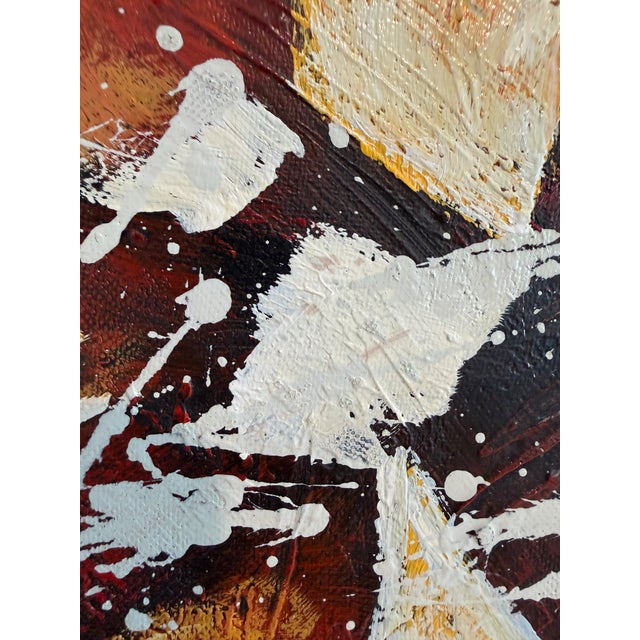 Red Original Abstract Oil Painting “Radiant Core” by Alena Kalen Framed Modern Art For Sale - Image 8 of 11