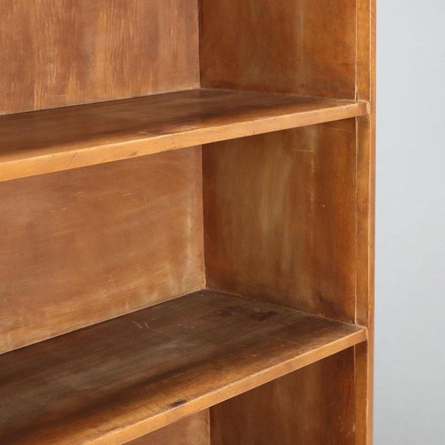 20th Century Open Walnut Bookcase with Balustrade, Italy For Sale - Image 5 of 10