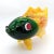 Murano 1990s Large Murano Style Hand Blown Art Glass Fish Figurine Yellow Green and Red For Sale - Image 4 of 13
