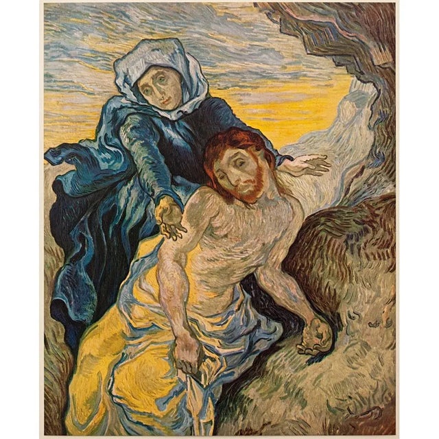 Gold 1950s After Van Gogh, First Edition Lithograph "Pieta" (After Delacroix) For Sale - Image 8 of 8
