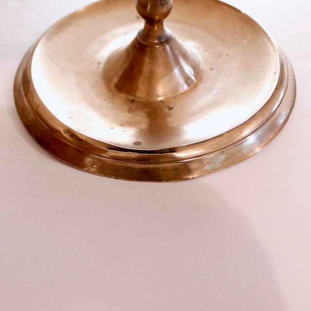 Antique Continental Brass Oil Lamp For Sale - Image 11 of 11