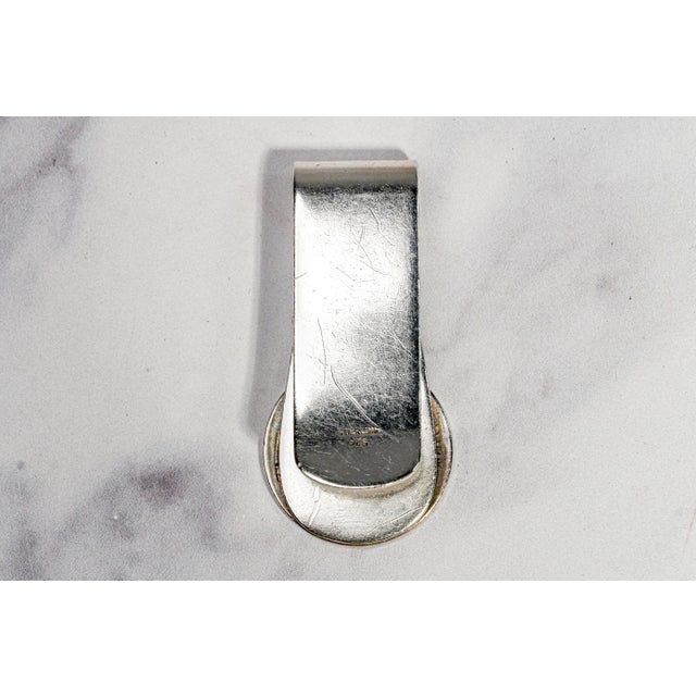 Handsome Vintage Sterling Silver Money Clip With 1907 Barber Half Dollar Coin Americana For Sale - Image 9 of 10