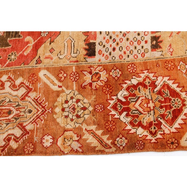 Antique Turkish Oushak Runner For Sale In New York - Image 6 of 8