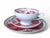 Red Collectors Cup and Cake Plate from Cp Weißwasser, 1970s, Set of 3 For Sale - Image 8 of 8