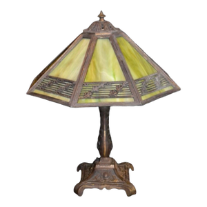 Roaring 20’s Slag Glass Table Lamp
