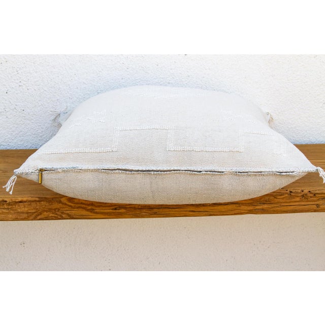 Textile 24" Riad Weave Moroccan Silk Pillow For Sale - Image 7 of 9