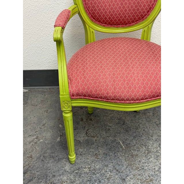 Custom Louis XVI-Style Armchair For Sale - Image 10 of 12