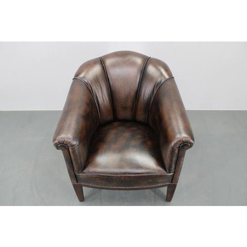 Vintage Leather Armchair, Former Czechoslovakia, 1960s For Sale - Image 4 of 17