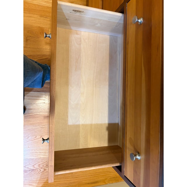 1990s Copeland Furniture Solid Cherry & Walnut 6-Drawer Double Dresser For Sale In Boston - Image 6 of 6