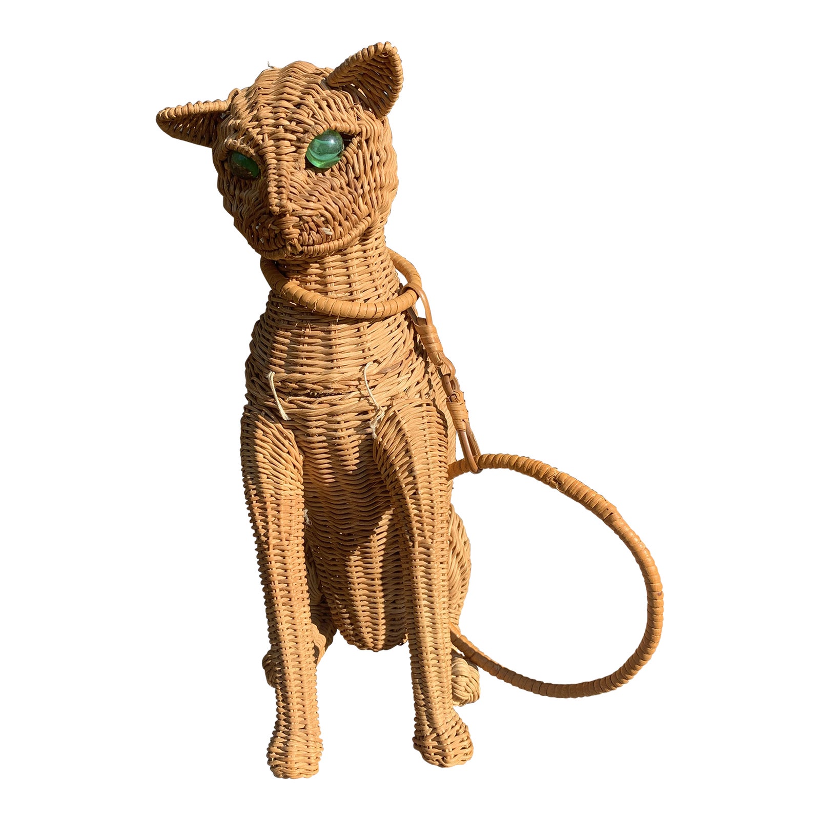 wicker hanging cat basket