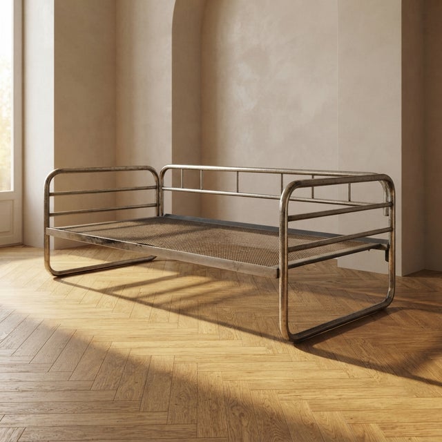Vintage Chrome Tubular Steel Daybed Frame, Czechoslovakia, 1970 For Sale - Image 10 of 10