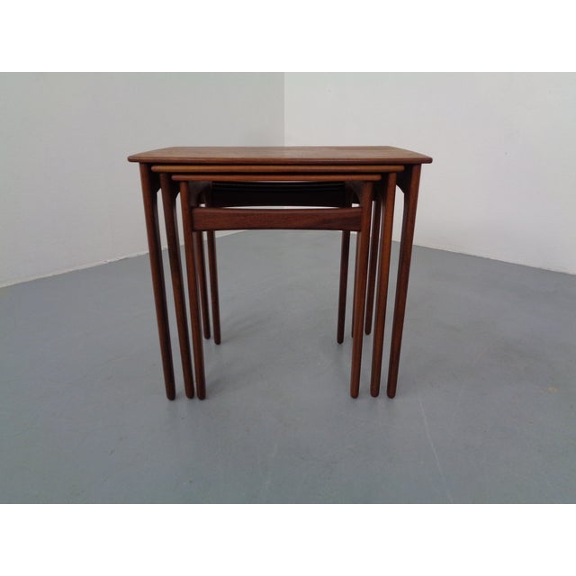 Mid-Century Modern Danish Teak Nesting Tables, 1960s, Set of 3 For Sale - Image 3 of 12